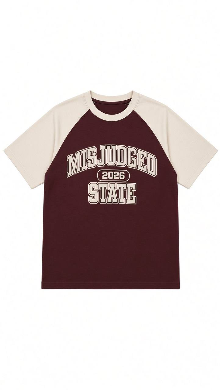 “Misjudged State 2026” Raglan Tee — Worn in the “Shiver” video — worn by Lenko Psycho on set